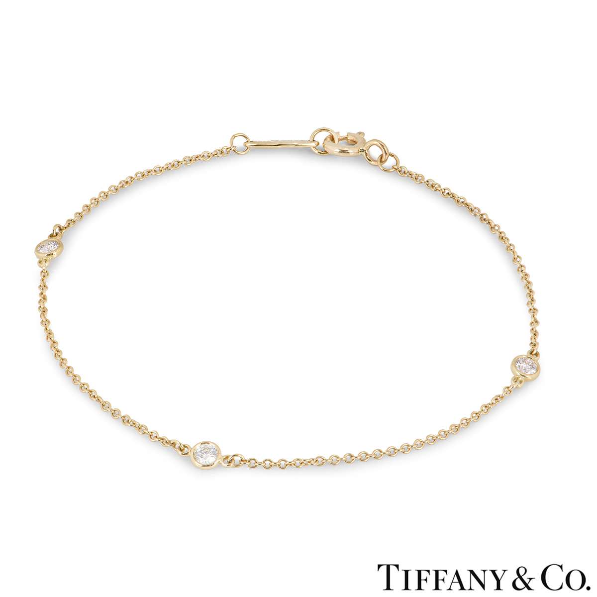 Tiffany & Co. Yellow Gold Diamond Elsa Peretti Bracelet | Rich Diamonds